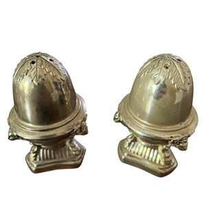 Vintage Silver egg set of two salt and pepper shakers